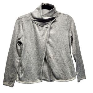 Old Navy Girls L 10/12 Open Front Sweatshirt Shrug w/Pockets & Snap Neck Grey